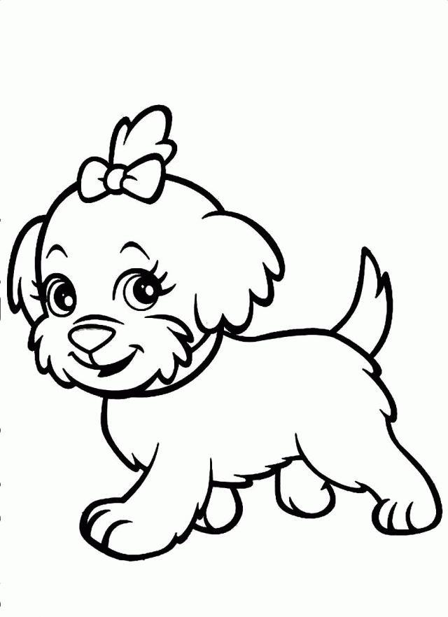 Of Funny Running Shaggy Dog For Coloring Book Or Dog Color Sheets 
