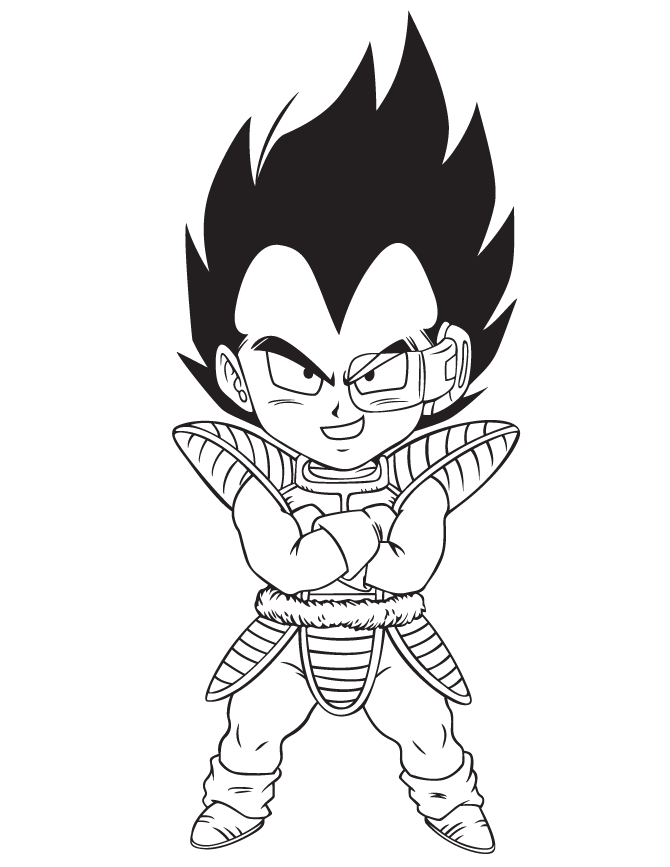Dragon Ball Z Vegeta Coloring Page | Free Printable Coloring Pages