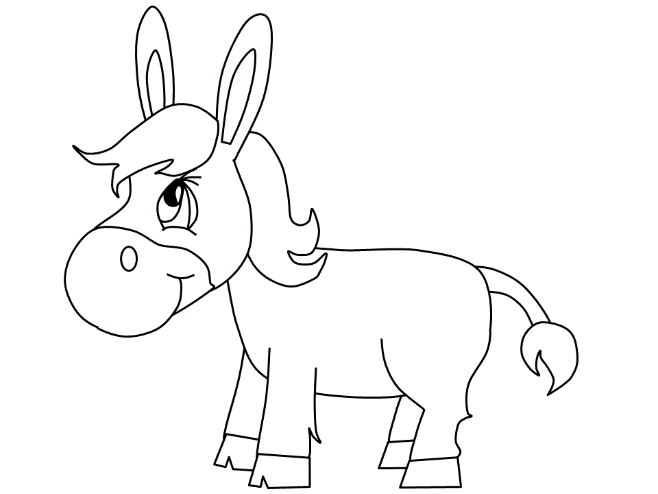 Donkey6 Animals Coloring Pages & Coloring Book