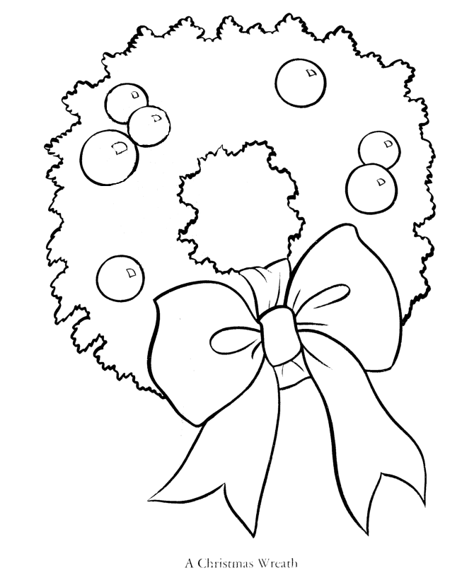 santa wreath Colouring Pages (page 2)