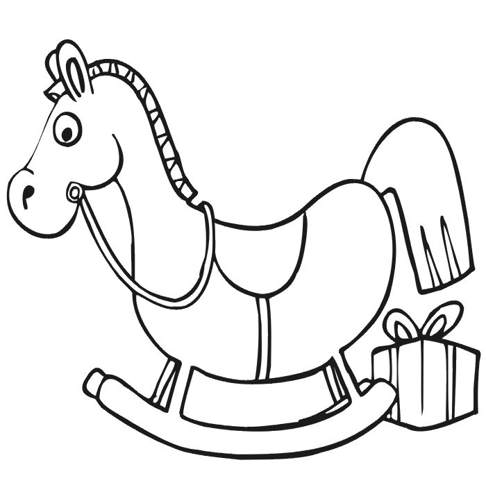 Christmas Horse Coloring Pages - Coloring Home