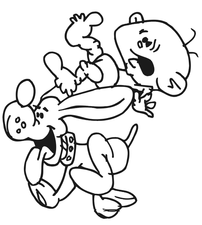 a baby dog Colouring Pages (page 3)