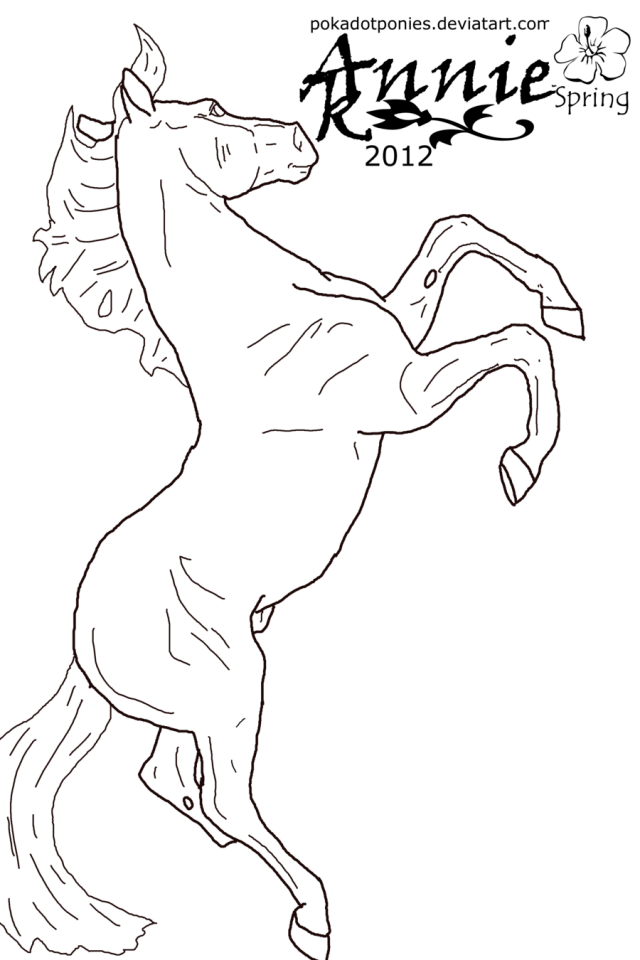 Galloping Horses Coloring Pages Rearing Horse Drawing Quoteko 