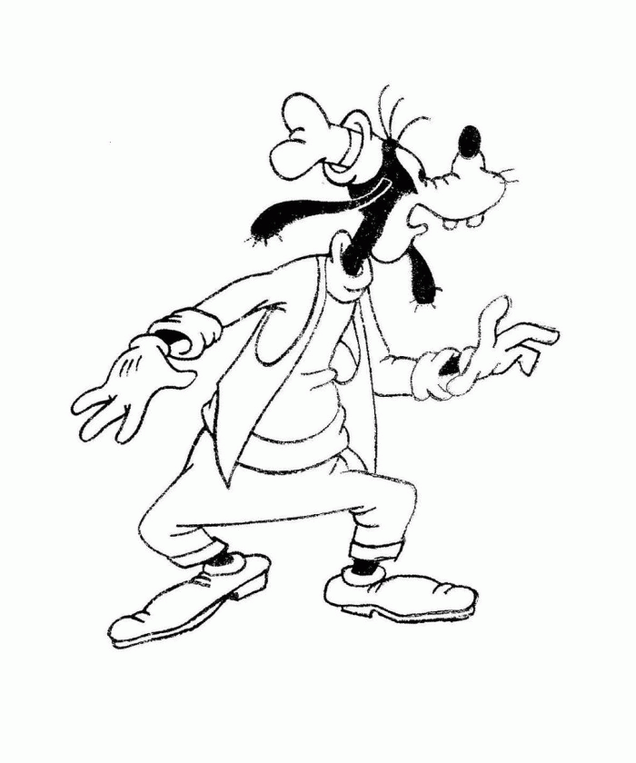 Goofy Coloring Page