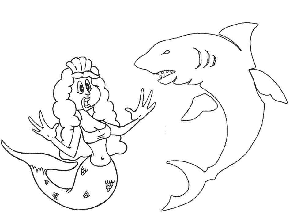Mermaids 8 Fantasy Coloring Pages & Coloring Book