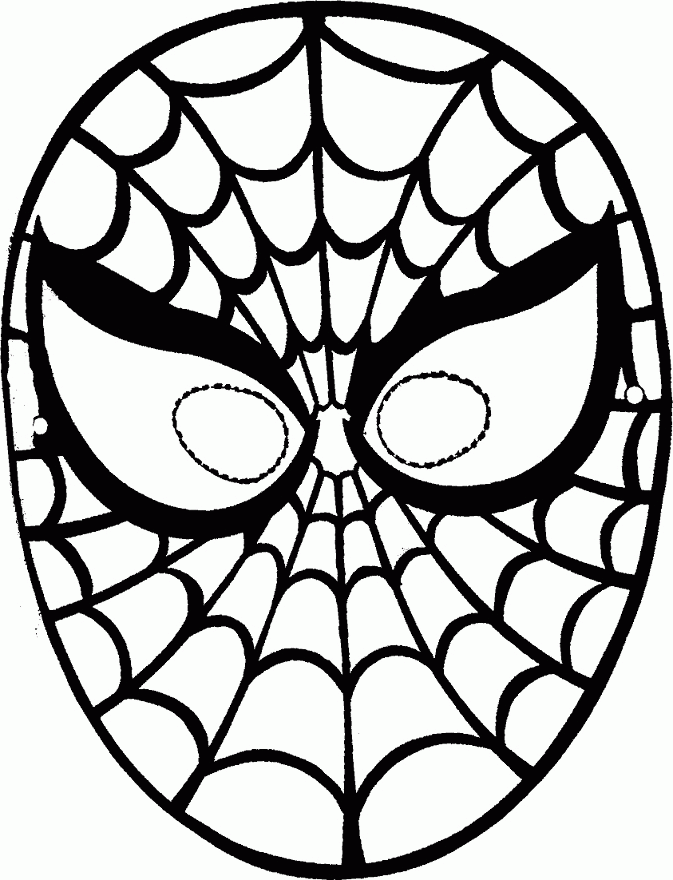 Coloring Pages of Disney Character Spiderman Mask | Coloring Pages