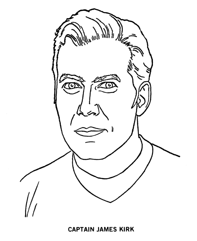 Star Trek Coloring Pages - Captain James T. Kirk coloring page 