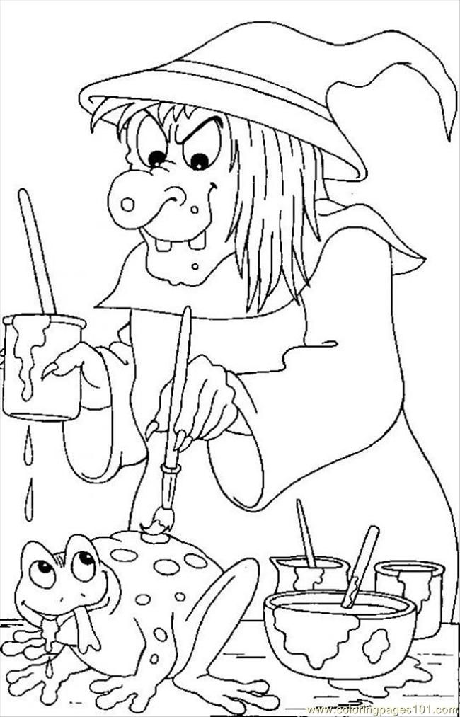 Coloring Pages Witch 05 Source (Other > Painting) - free printable 