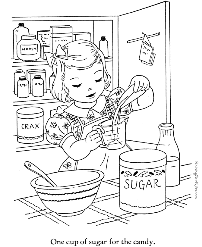 Baking coloring sheets to print and color 018