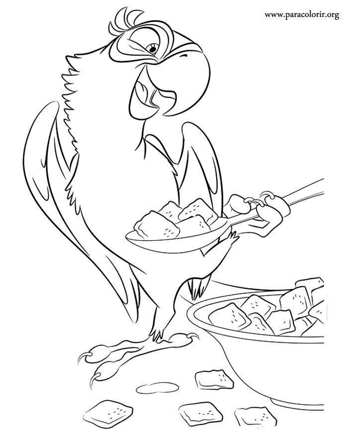 Rio: The Movie - Blu - blue macaw coloring page