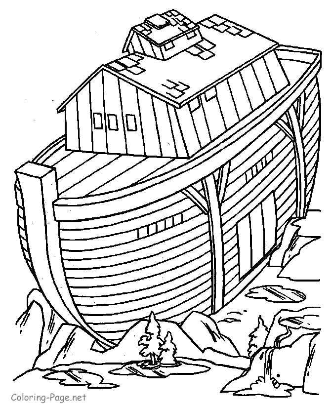 Bible Coloring Page - Noah's Ark