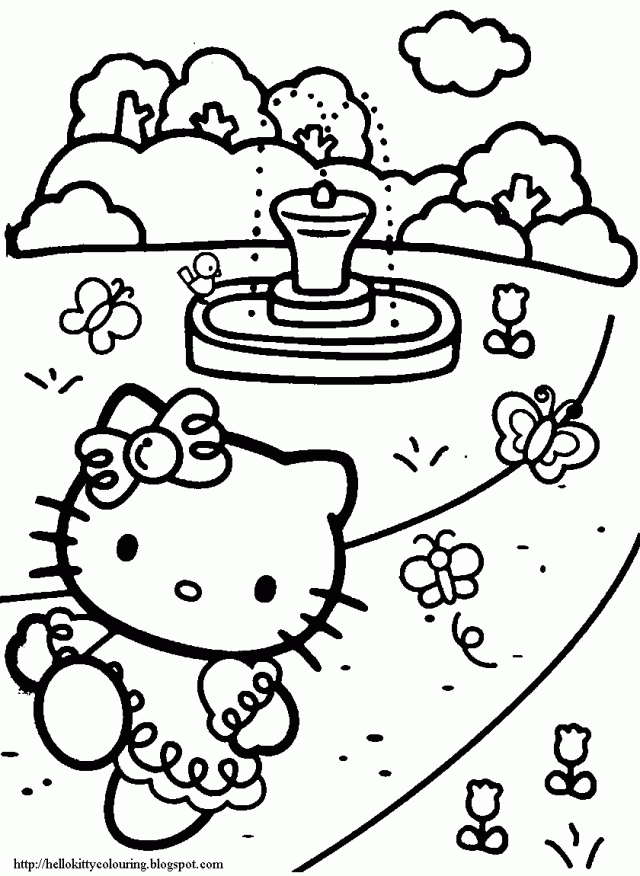 Hello Kitty Birthday Coloring Pages Kids Coloring Pages 129845 