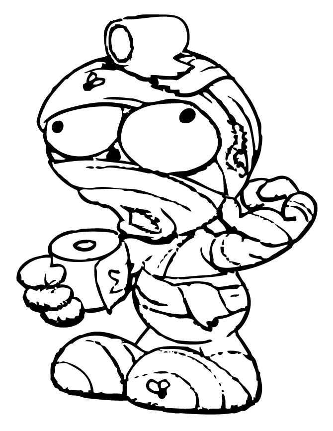 Trash Pack Skummy Mummy Coloring Page | Free Printable Coloring Pages