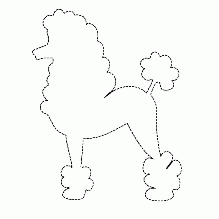Poodle Coloring Pages For Kids | 99coloring.com