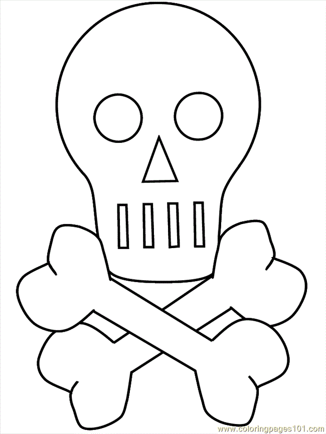 Coloring Pages Skull (Cartoons > Miscellaneous) - free printable 