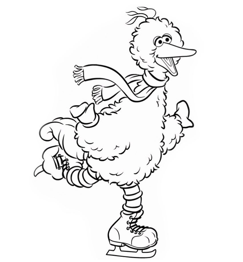 Big Bird Coloring Pages To Print - Coloring Home