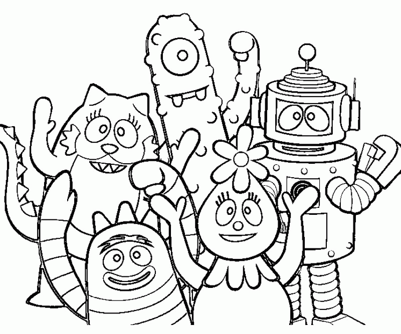 Printable Yo Gabba Gabba 3 Coloring PageFree coloring pages for 