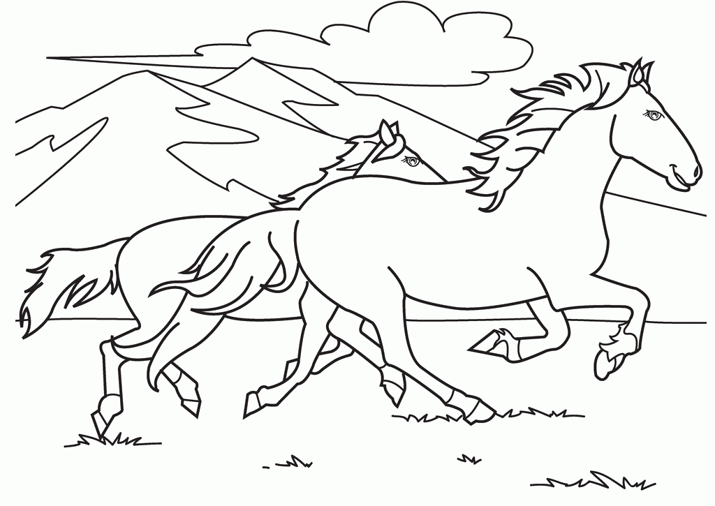 Online Horse Coloring Pages - Coloring Home
