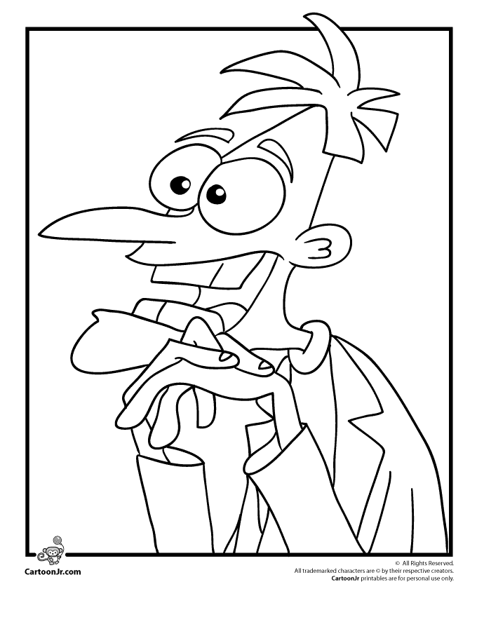 Phineas And Ferb Activities Coloring Pages