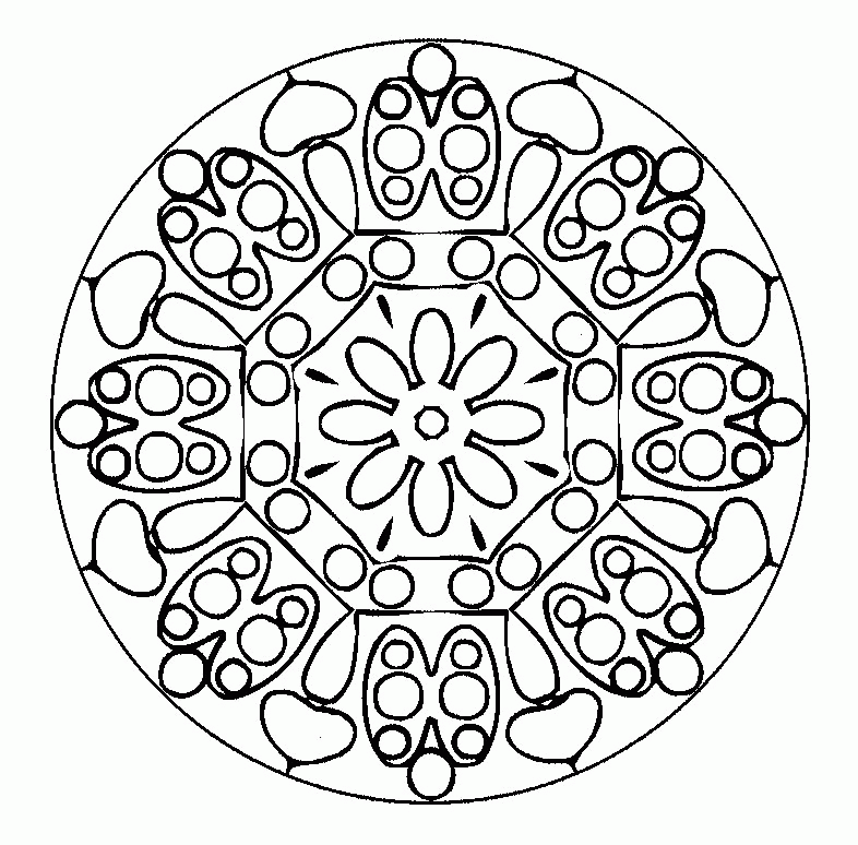 Mandalas For X Coloring Pages