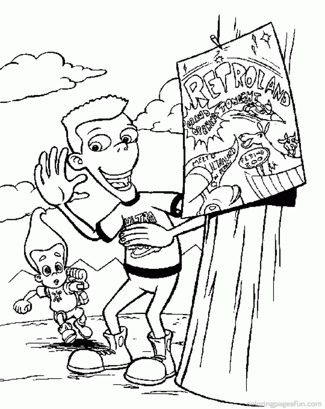 Full Size Jimmy Neutron Coloring Pages 32 - Free Printable 