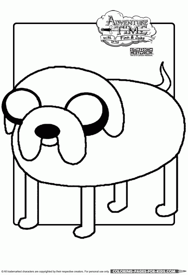 Adventure Time Jake The Dog Coloring Page