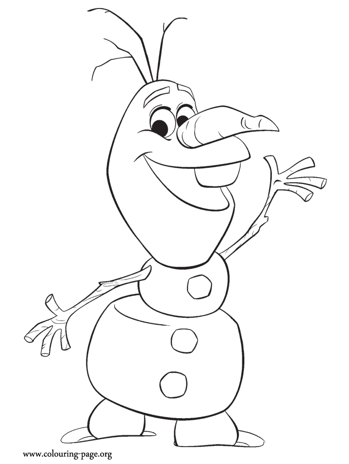 Olaf, a snowman coloring page | Christmas