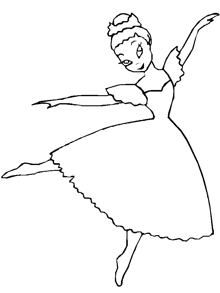 Ballerina Colouring Page - Colouring Pages Online Australia
