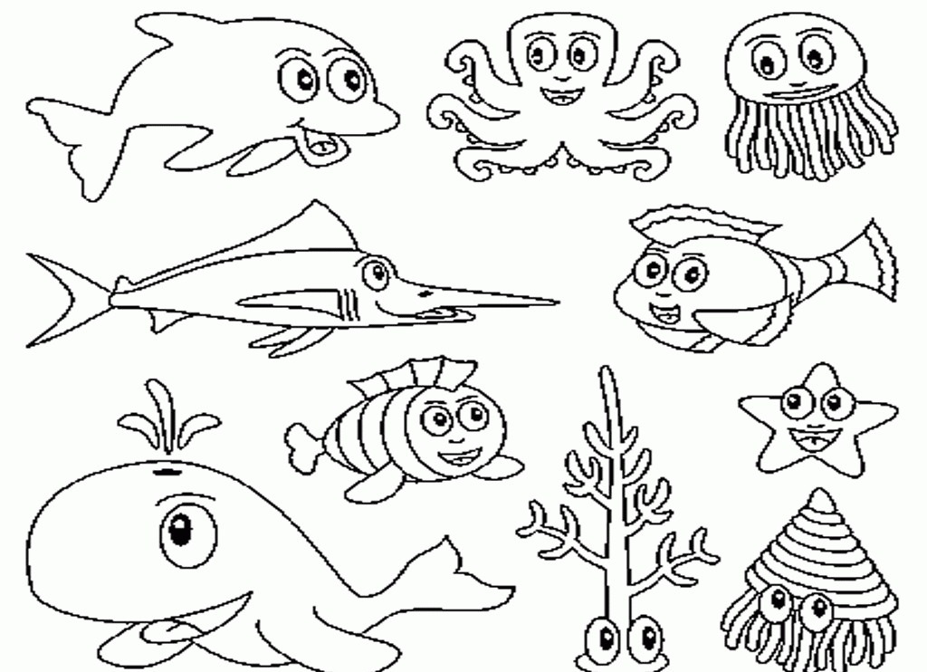 Download Children Coloring Pages Of Sea Animals Or Print Children 