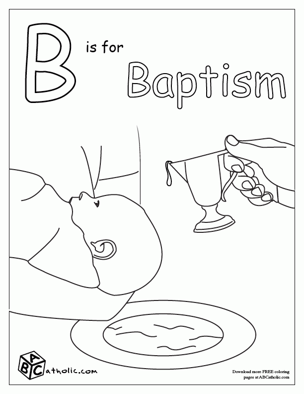 Pix For > Baptism Coloring Page