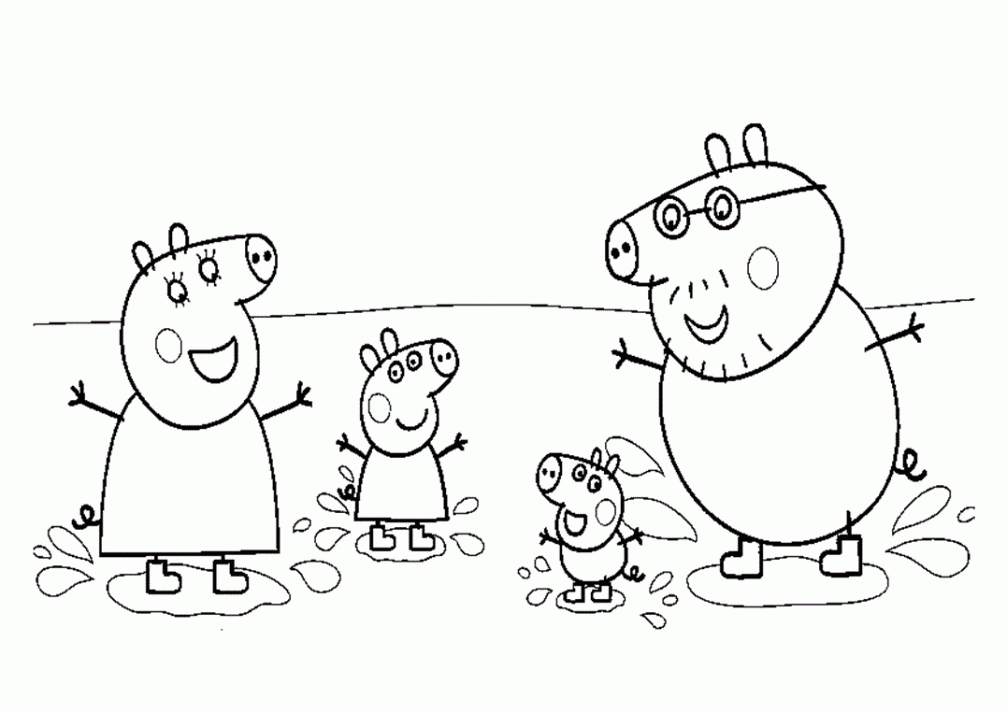 Paint pig Colouring Pages