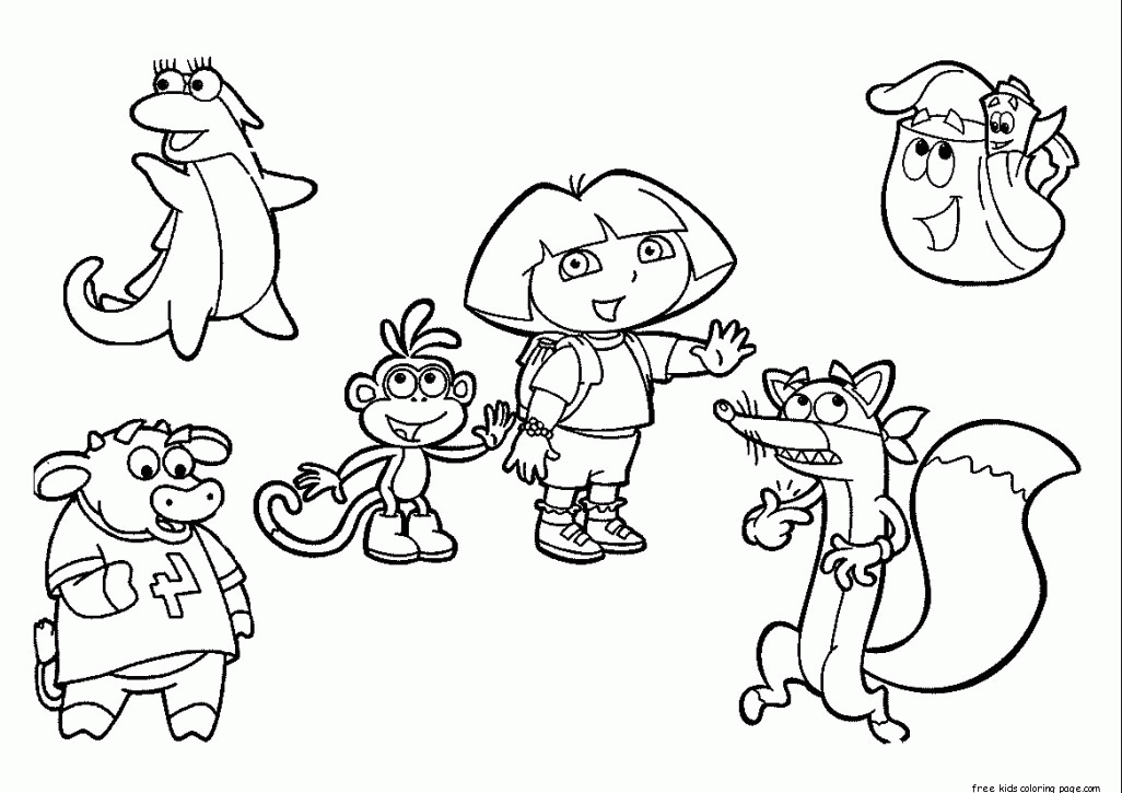 dora the explorer coloring pages free to print - Free Printable 