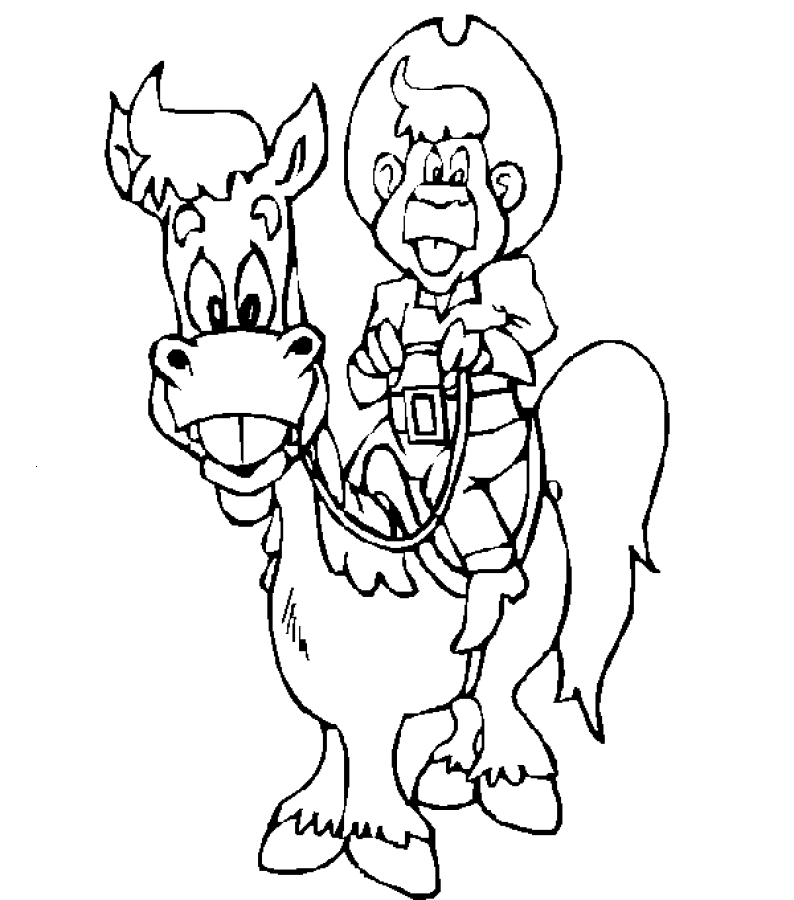 Coloring Page - Cowboy coloring pages 20