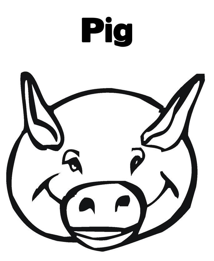 Download Pig Head Coloring Pages Or Print Pig Head Coloring Pages 
