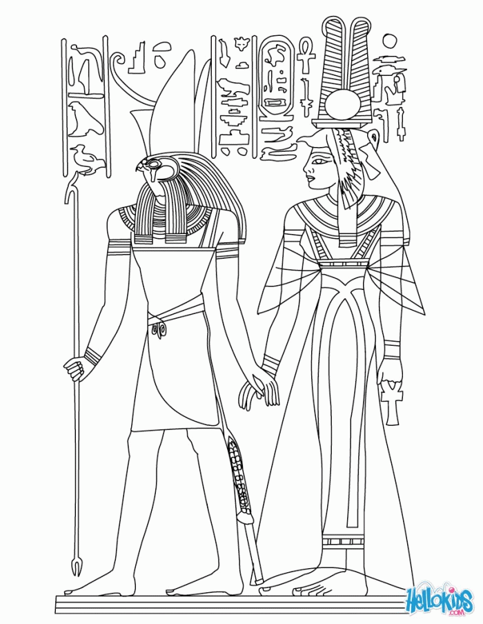 Egyptian Gods Coloring Pages