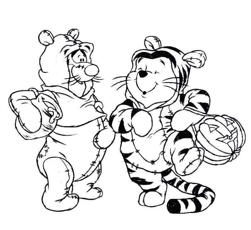 Disney Fall Coloring Pages pooh friends fall Colouring Pages 