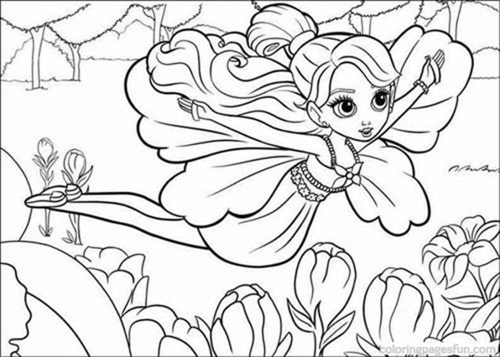 Cartoon: Good Barbie Thumbelina Coloring Pages Picture, ~ Coloring 