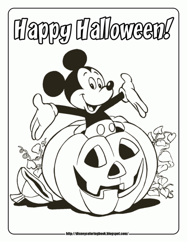 Print Halloween Coloring Pages Mickey Mouse Pumpkin | Laptopezine.