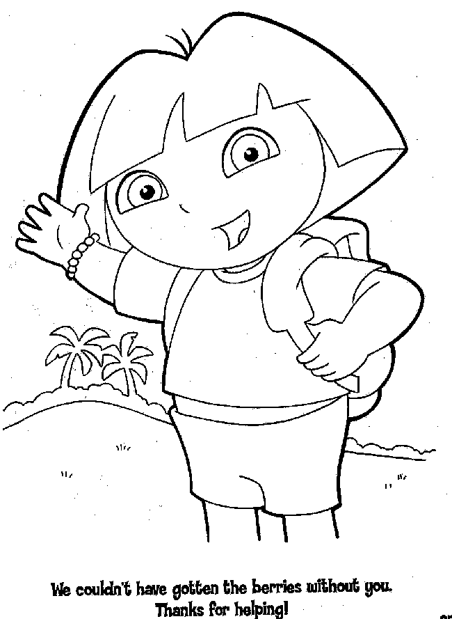 Dora Coloring in Pages | Dora Coloring
