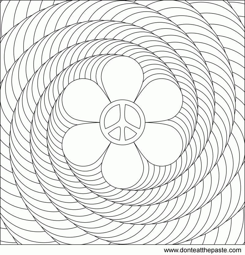 Don't Eat the Paste: Flower Power Spiral Coloring Page