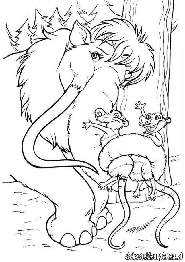 ice age mammoth Colouring Pages (page 2)