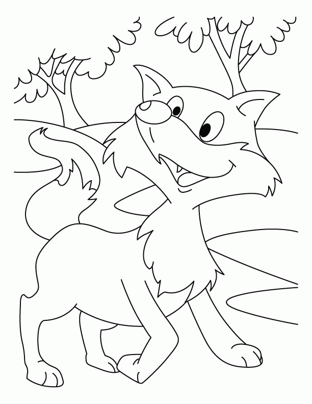 Printable Fox Coloring Page For Kids | Coloring Pages
