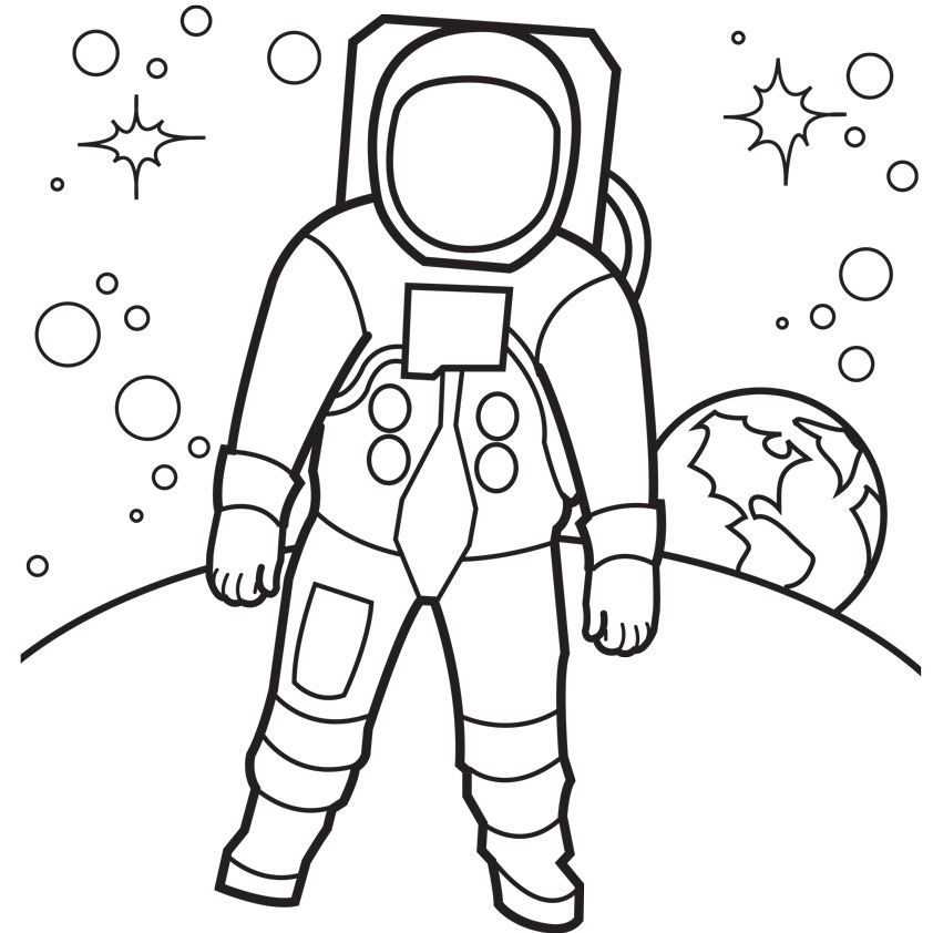 Astronaut Coloring Pages For Kids 10 | Free Printable Coloring Pages