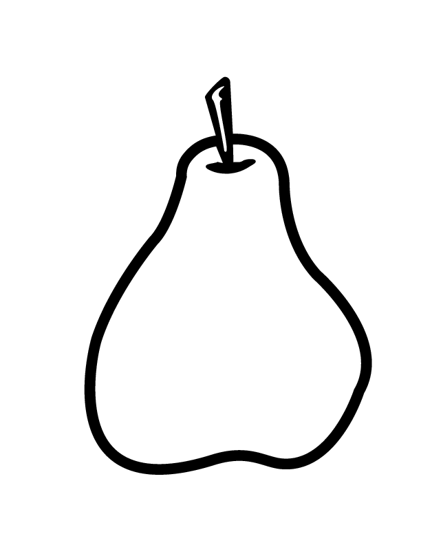 printable pear coloring pages for kids | Great Coloring Pages