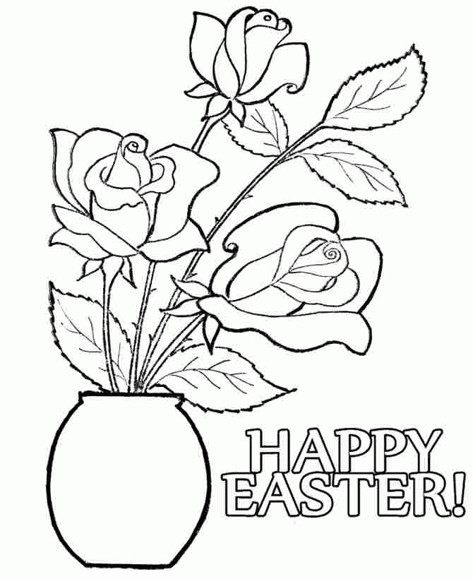 Easter Flowers Colouring Pages Free For Girls & Boys 16860#