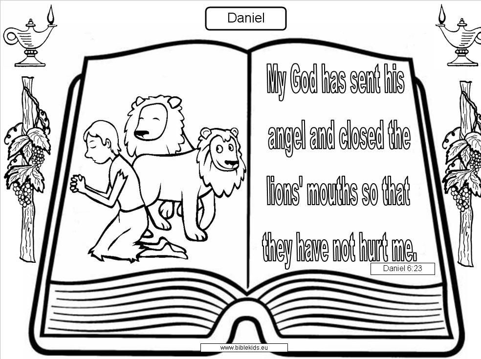 Animal Coloring Ideas Daniel In The Lions Den Color Page Bible 