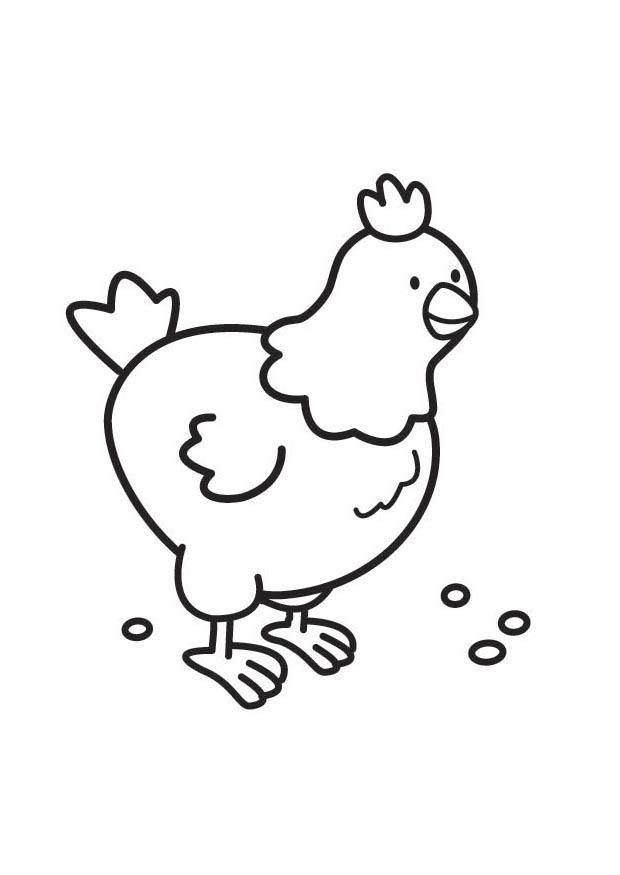 Coloring page Hen - img 17745.