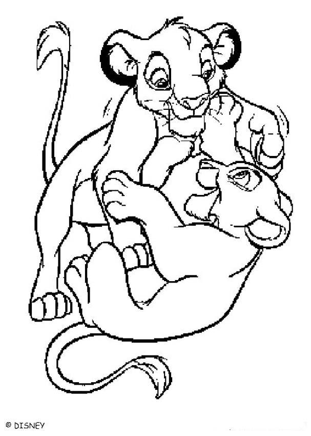 The Lion King coloring pages - Pumbaa eating beetles