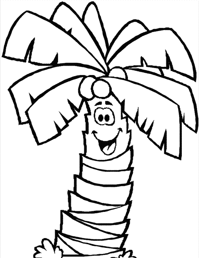 Coconut tree Colouring Pages (page 2)