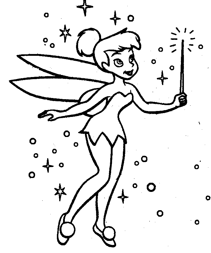 tinkerbell coloring printable pages